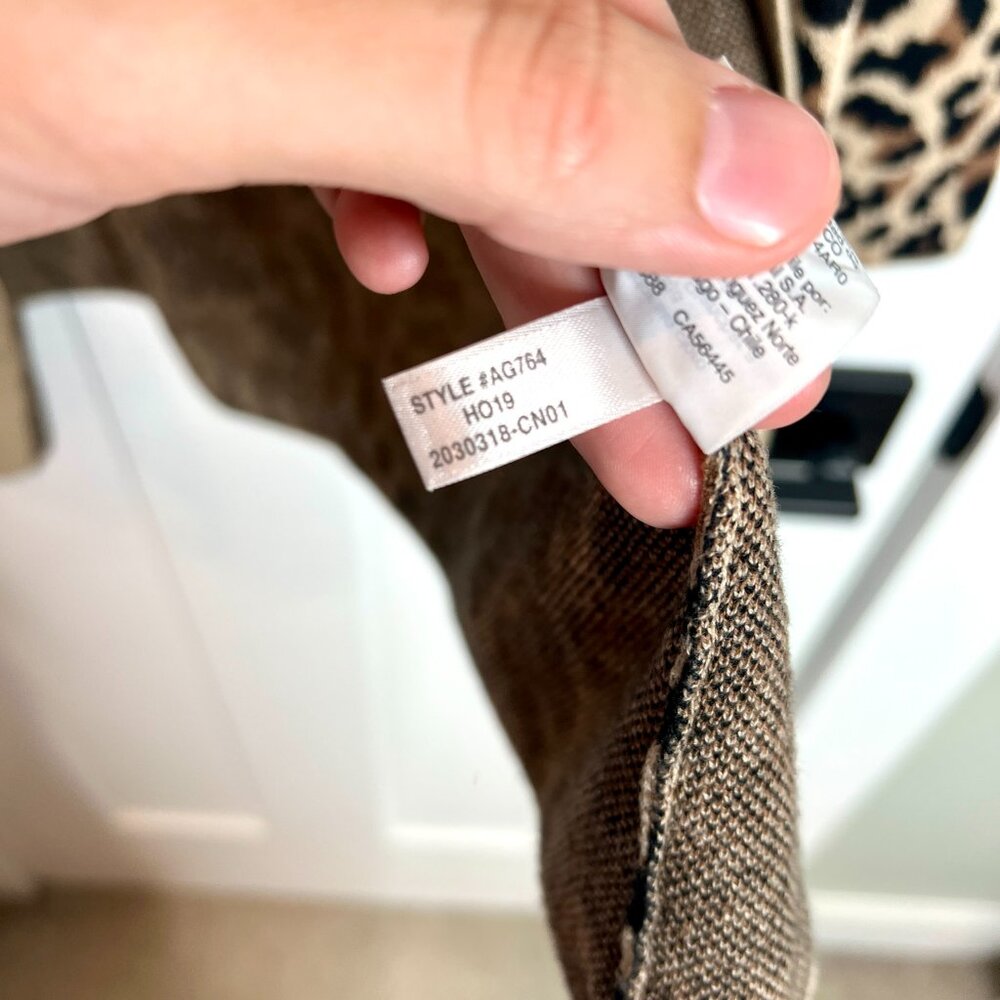 J. Crew Chunky Leopard Print Open Front Tan Black… - image 6